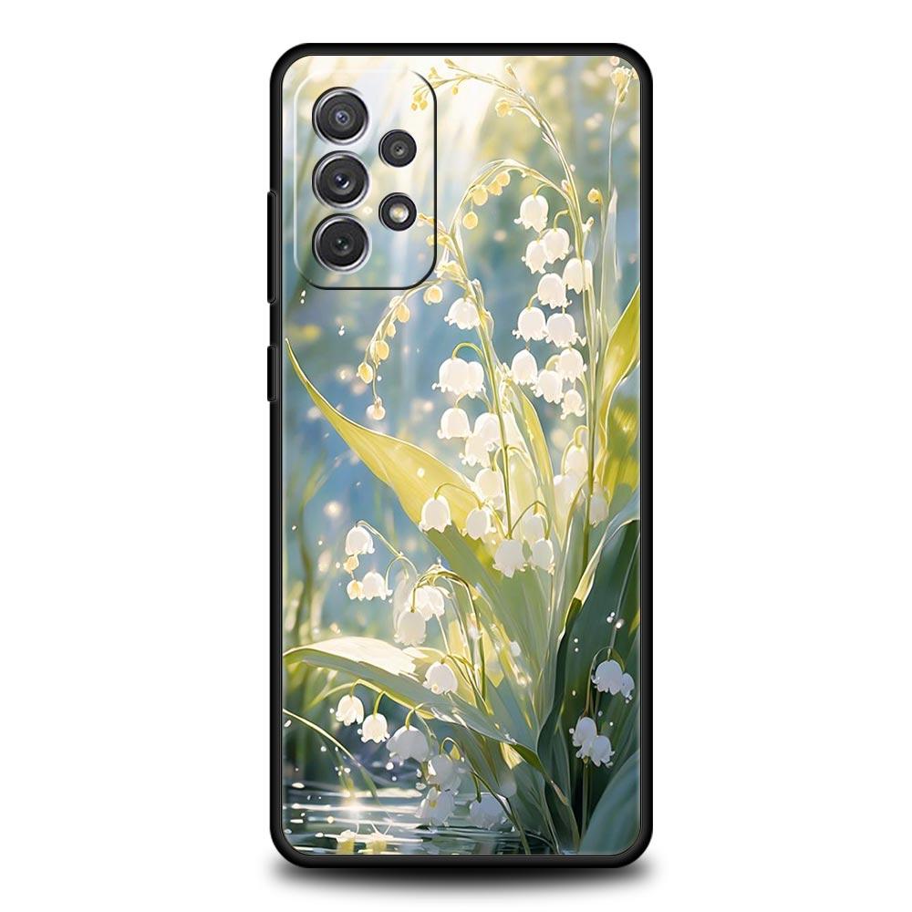 Lily Of The Valley Clear Floral Phone Case for Samsung Galaxy A55 A35 A15 A14 A13 A25 A54 A51 A71 A72 A73 A32 A52 A41 Soft TPU
