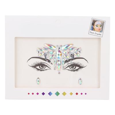 Festival Partisi için su geçirmez Yüz Rhinestones Çıkartma DIY Yüz Taklidi Süslemeleri