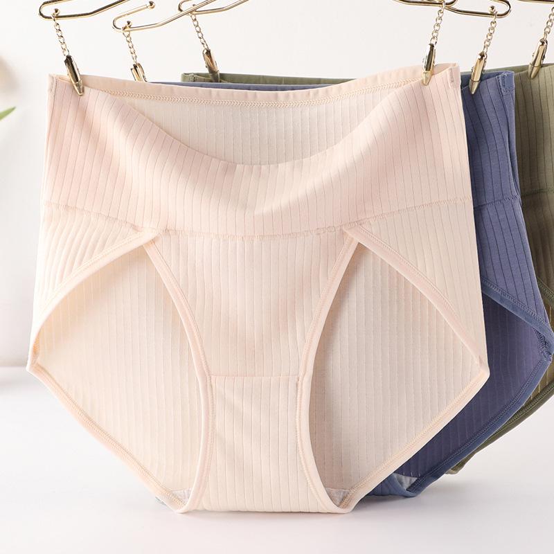 High-Waisted Cotton Support Shorts for Middle-Aged Women - Seamless, Large Size (200 Catties)