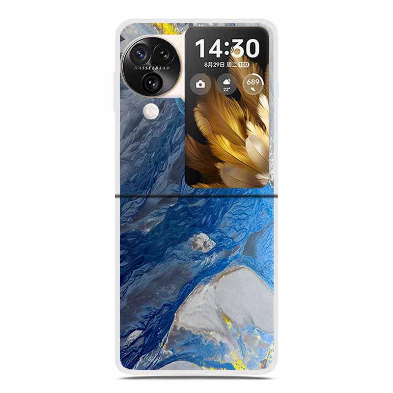 For Oppo Find N3 Flip 5G Cases Clear 6.8" Marble Hard TPU Back Cover For Oppo Find N 3 Flip Phone Cases Coque Fundas Bumper Etui