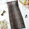 1Pc Leopard Print Maxi Skirt Length Skirt Cute Satin Maxi Summer Skirts Long Skirts for Women Midi Long Length Elastic Skirts Trendy Night Outfits