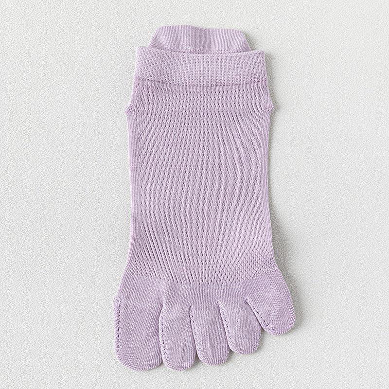 Women's Summer Cotton Mesh Breathable Five-Toe Socks - Antibacterial & Anti-Athlete's Foot