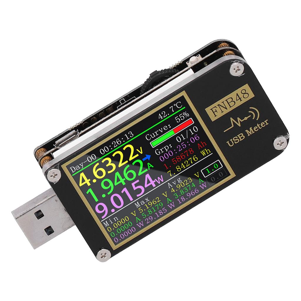 USB Voltmeter Ammeter Color Screen Digital USB Tester PD Trigger Voltmeters for IndustryWith Bluetooth