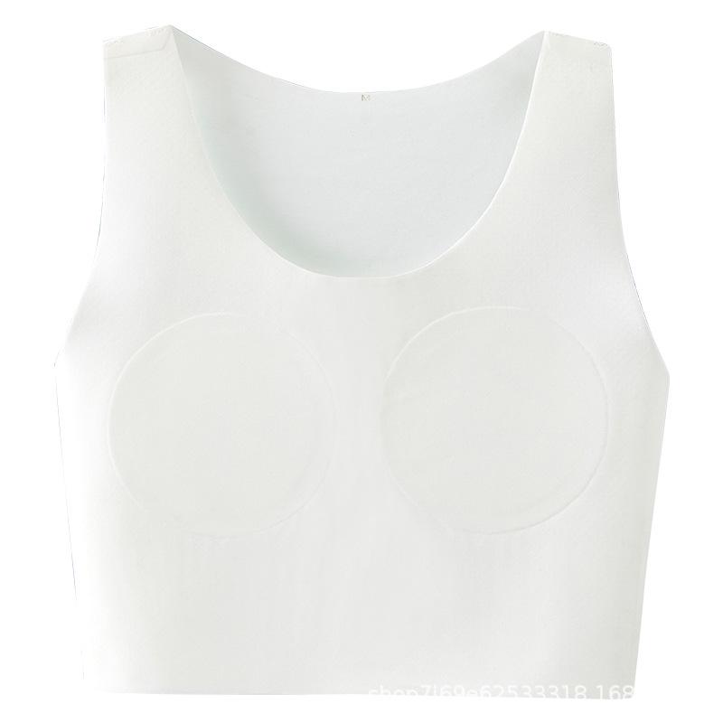Women's Seamless Chest Binder - Slimming Sports Vest for Large Busts, No-Show, Super Flat Chest, Ideal for Cosplay, Summer Wear.