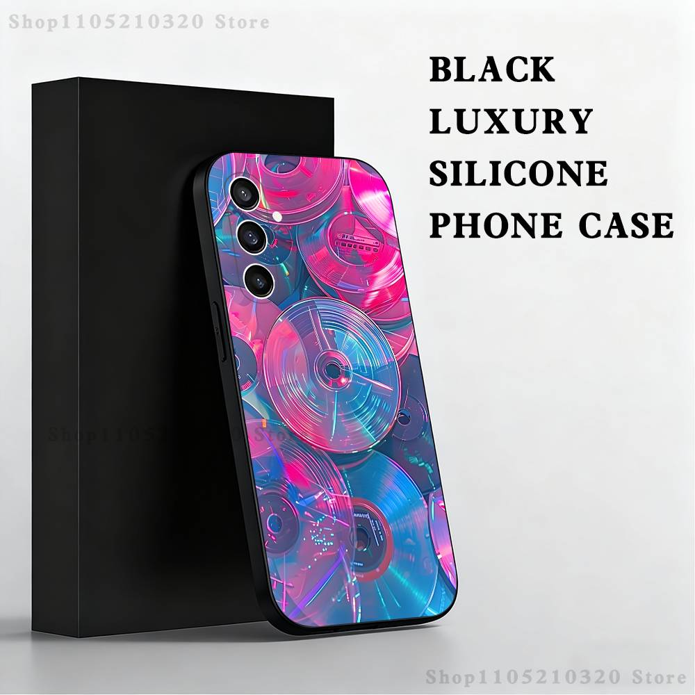 

DJ Controller Vinyl DJ Phone Case For Samsung S 25,24,23,22,30,21,10,9,Ultra,Plus,Lite,FE,4,5 G Black Soft Case SamsungS21plus