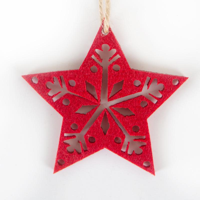 Christmas Gingerbread Man Felt Pendant Christmas Tree Snowflake Christmas Decoration Non-woven Fabric Hanging Decoration