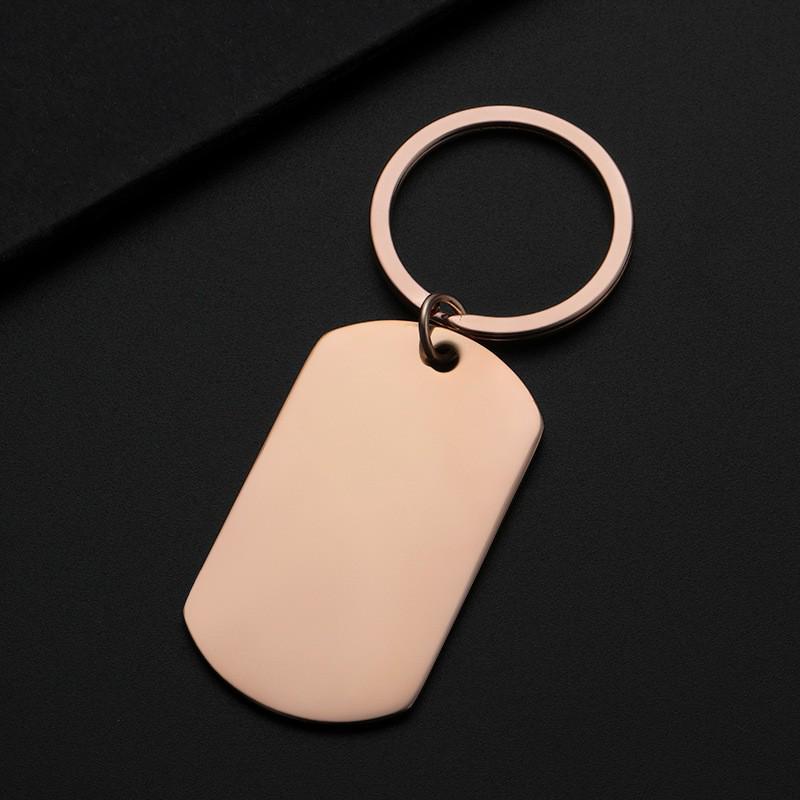 Laser Engraved Color Metal Keyring Pendant - Festival Gift Ornament