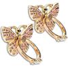 [2 Packs] Butterfly Glitter Bling Bling Phone Ring Holder, Sparkle Phone Ring Grip Artificial Diamond Stand,Rhinestone Cell Finger Ring for
