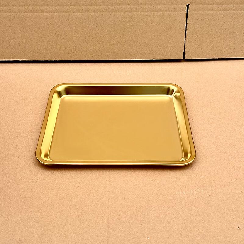 UOSUUOSU 304 Stainless Steel Gold Square Serving Plate
