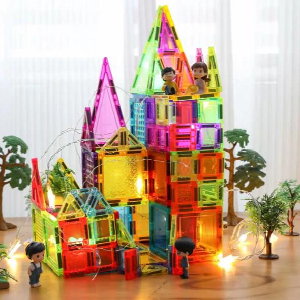 Compact Stained Glass Magnetic Blocks: Children s Educational Toy, 5cm Building Set, Perfect Birthday Gift Mini Stained Glass 36 PCS