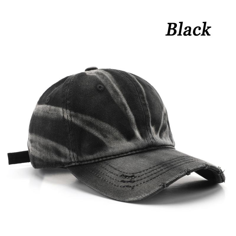 New Vintage Washed Tie-Dye Baseball Cap Unisex Distressed Y2K Style Sun Hats Men Women Spring Summer Outdoor Casual Streetwear