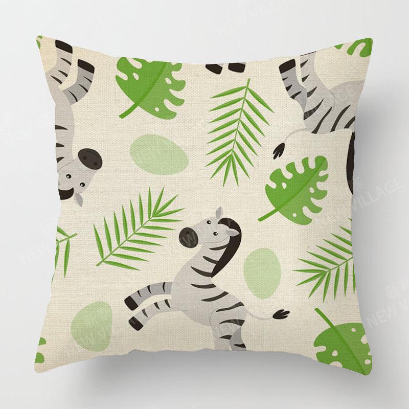 Home Decor Exotic Jungle Animals Pillow Covers For Home Pattern Cushion Cover Suitable For Sofa Bedroom Car Pillow Cover