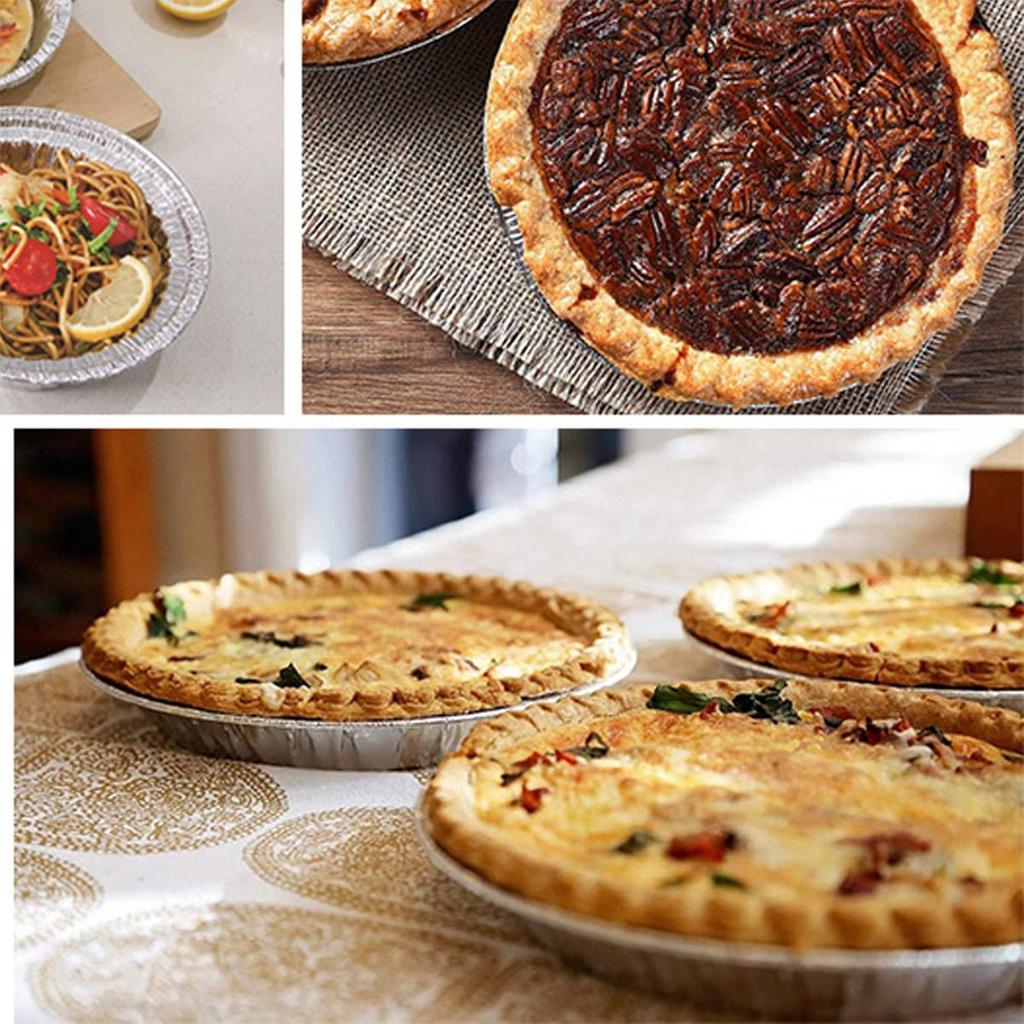 9-Zoll Kuchenformen (10 Stück) - Einweg-Aluminium-Kuchenformen, Strapazierfähig, Backblech-Platten, Standardgröße