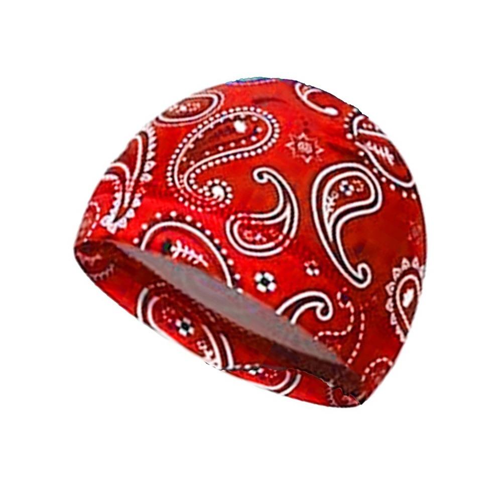 New Paisley Print Hijab Caps Breathable Helmet Liner Pirate Hat Quick Dry Comfortable Bandana Hat Outdoor Activities