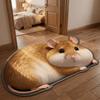 2D Home Decor Carpet Non-Slip Cartoon Carpet Soft Hamster-Shaped Area Rug  Living Rooms