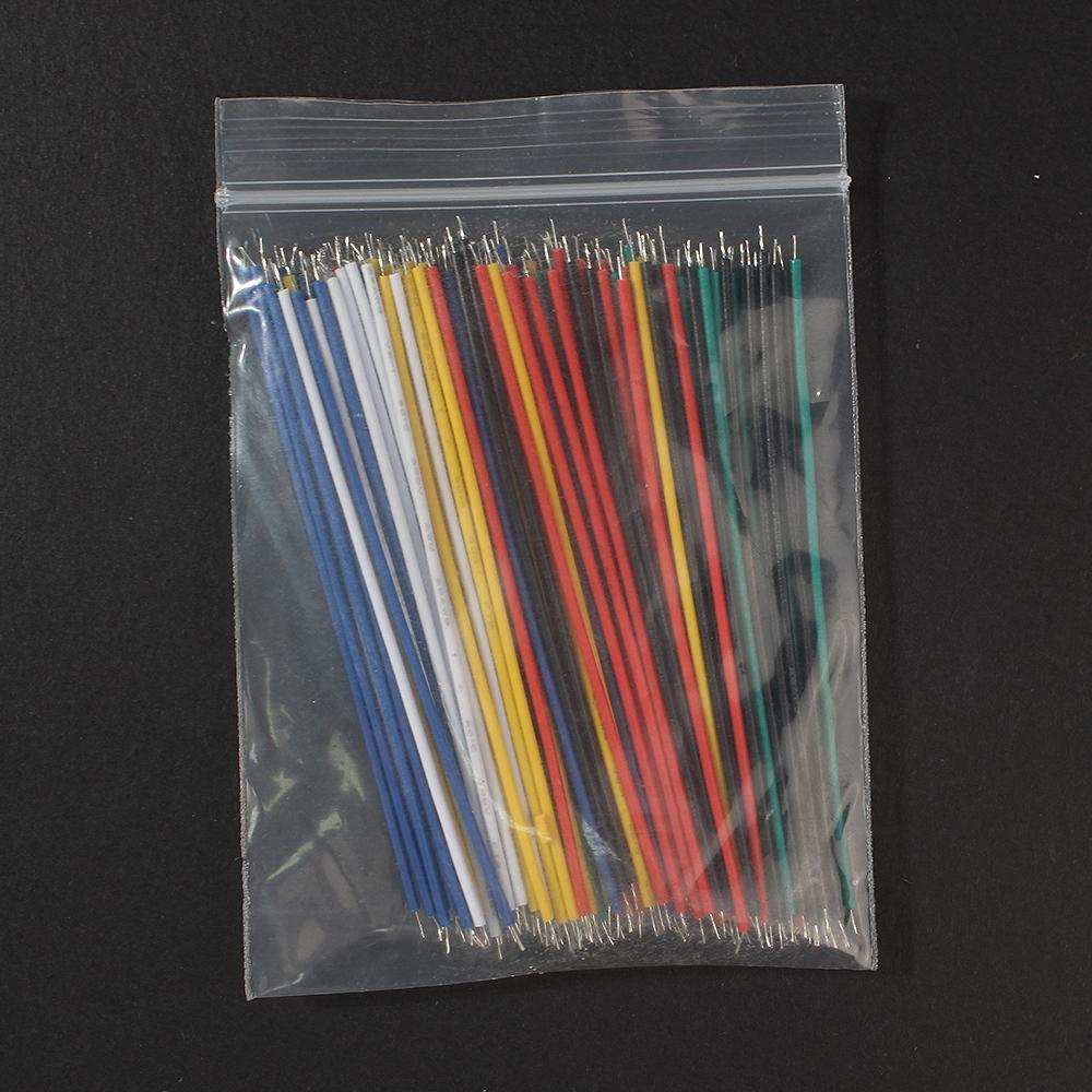 120PCS hochwertiger elektronischer Draht 24AWG 26AWG verzinnter Draht 6-Farben-Jumper-DIY-Kit, für Leiterplatten- und Steckbrettkabeldrähte