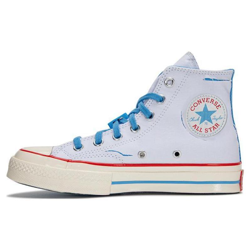 

Converse Chuck Taylor All Star 1970-е Винтаж Износостойкие Легкие Высокие Эспадрильи Унисекс Белый Синий 35