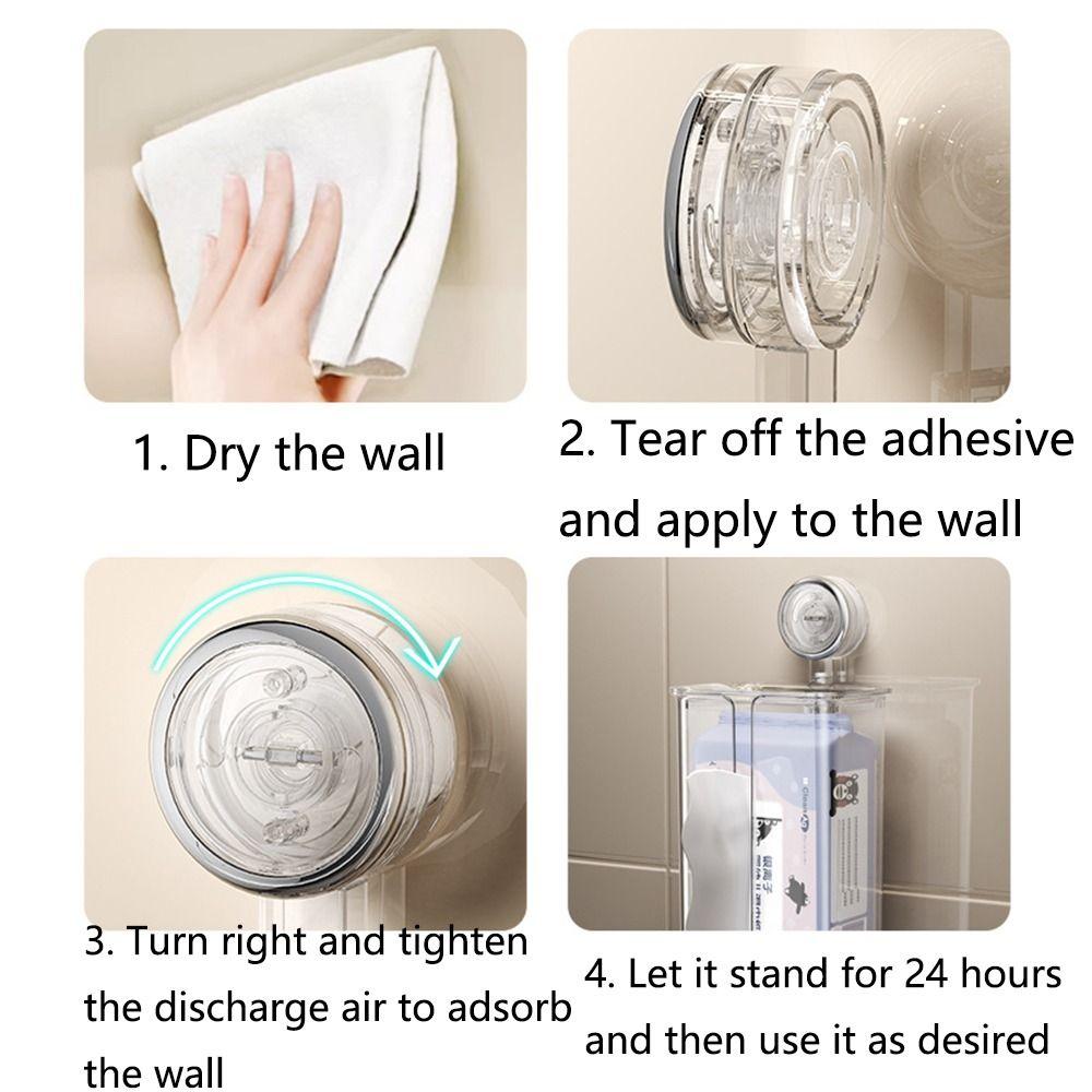 No-Drill Wall-Mounted Tissue Rack Removable Paper Towel Holder Wet Wipes Dispenser  Face Wash