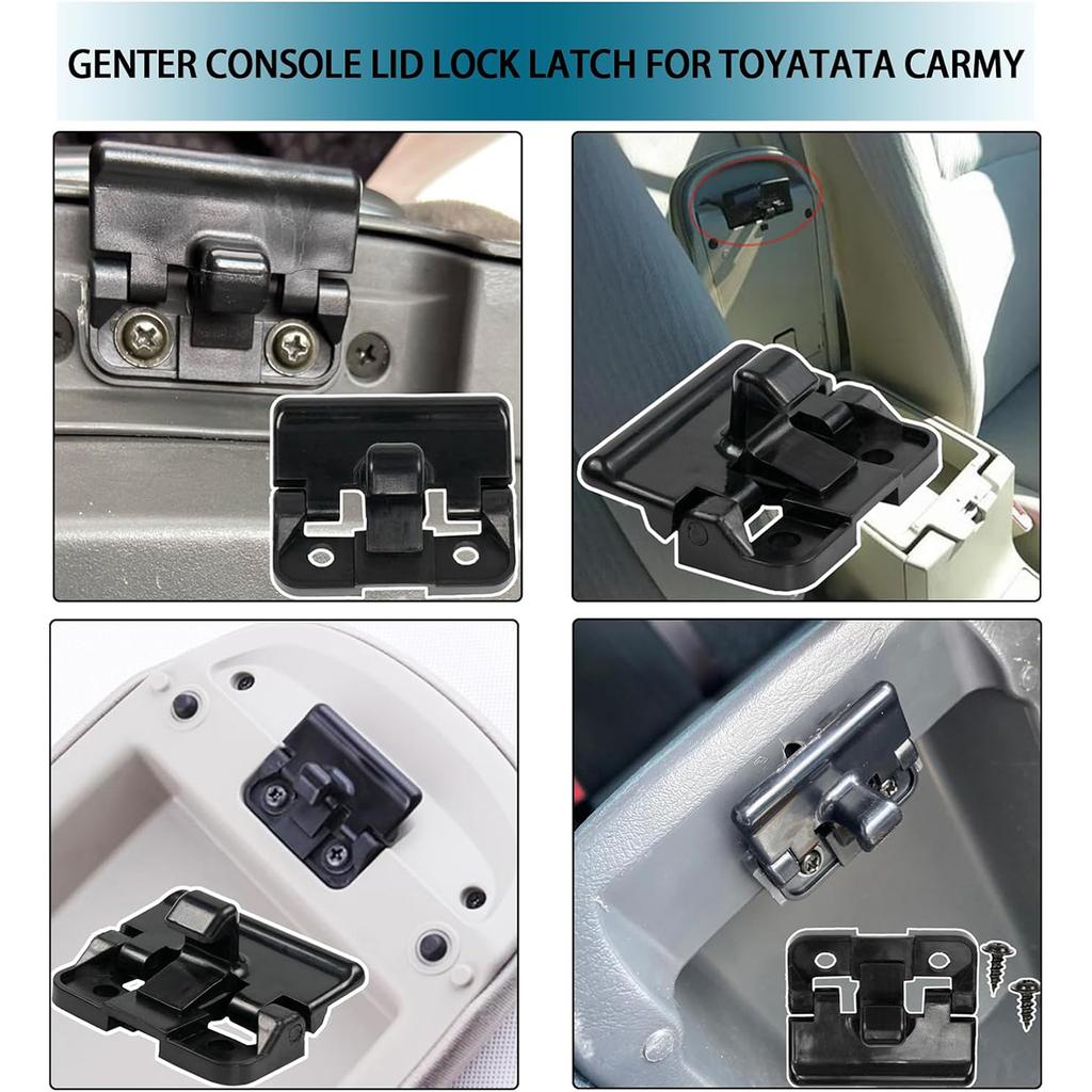 Center Console Armrest Lid Latch Easy Install Replacement ABS Center Armrest Cover Lock Clip Car Spare for Camry RAV4