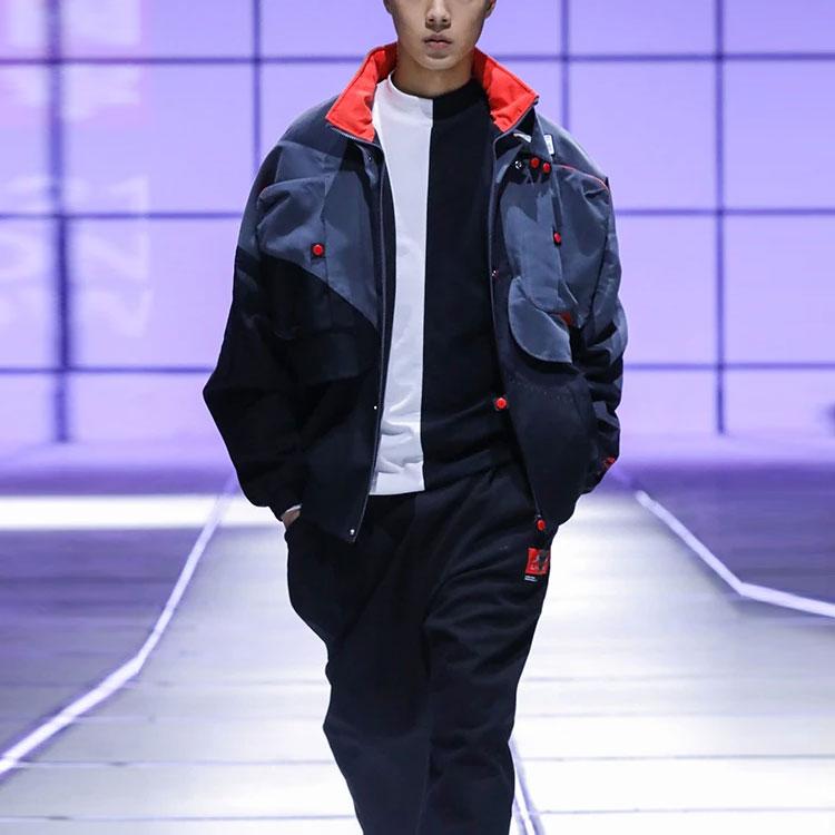 Li-Ning 21FW Enlightenment Creation Casual Sports Stand-Collar Color-Block Jacket Unisex Jacket Cold-Tan Black AFDR699-1