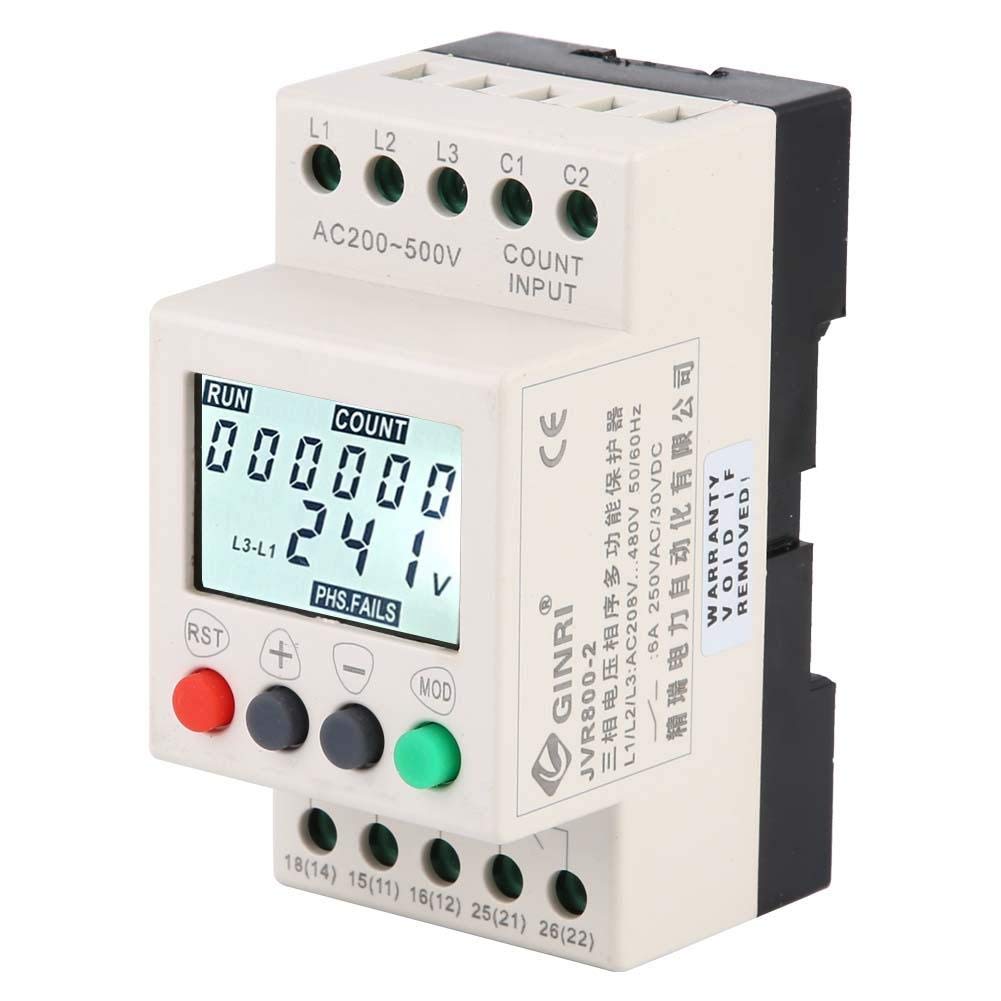 Voltage Monitoring Relay, Under Over Voltage Protector 3 Phase Voltage Monitoring Sequence Relay