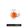 Abay Ceramic Pumpkin Mug with Lid & Spoon