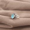 Blue Cat's Eye Gemstone Ring, 925 Sterling Silver Ring Jewelry, Handmade Jewelry Ring, Balancing Jewelry Gift For Women