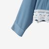 ZANZEA Women Casual Round Neck Long Sleeve Lace Crochet Splice Blouse