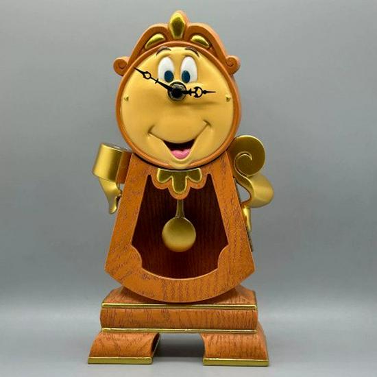 Beauty and the Beast Collection: Lumiere Candelabra & Cogsworth Pendulum Resin Table Clocks