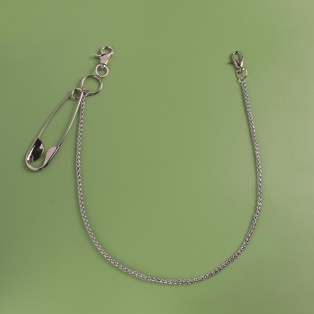 Ladies Metal Pin Stainless Steel Pants Chain With Punk Style And Lobster Clasp For Hip Hop Look