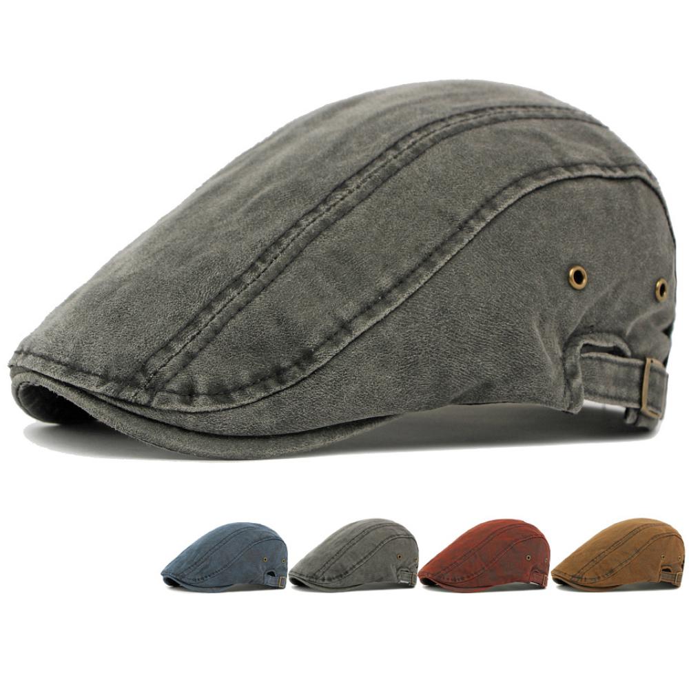 HT4904 Beret Cap New Spring Autumn Hats for Men Women Artist Painter Beret Hat Cotton Ivy Flat Cap Male Female Adjustable Berets