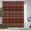 Floral Shower Curtain Vintage Botanical Print Waterproof Fabric Bathroom Decor Farmhouse Style Washable Backdrop