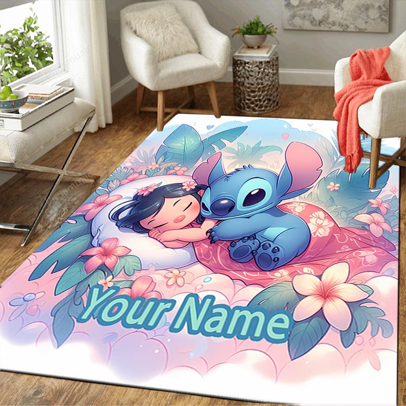 Custom 1Pc Mermaid Stitch Moonlight Adventure Rug Office Carpet Indoor Outdoor Entrance Doormat Nonslip Soft And Comfortable Living Room D916313