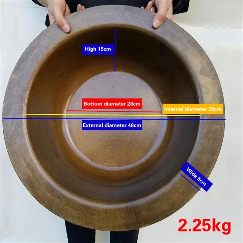 Pure Copper Handmade Thickened Brass Basin Old Copper Basin Carbon Furnace Wash Basin Chinese Wedding Washbasin Carbon Brazier