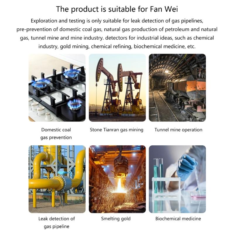 Leak Meter Color Display Combustible Gas Propane Methane Sensors Sniffers Natural Gas Tester & Temperature Detection
