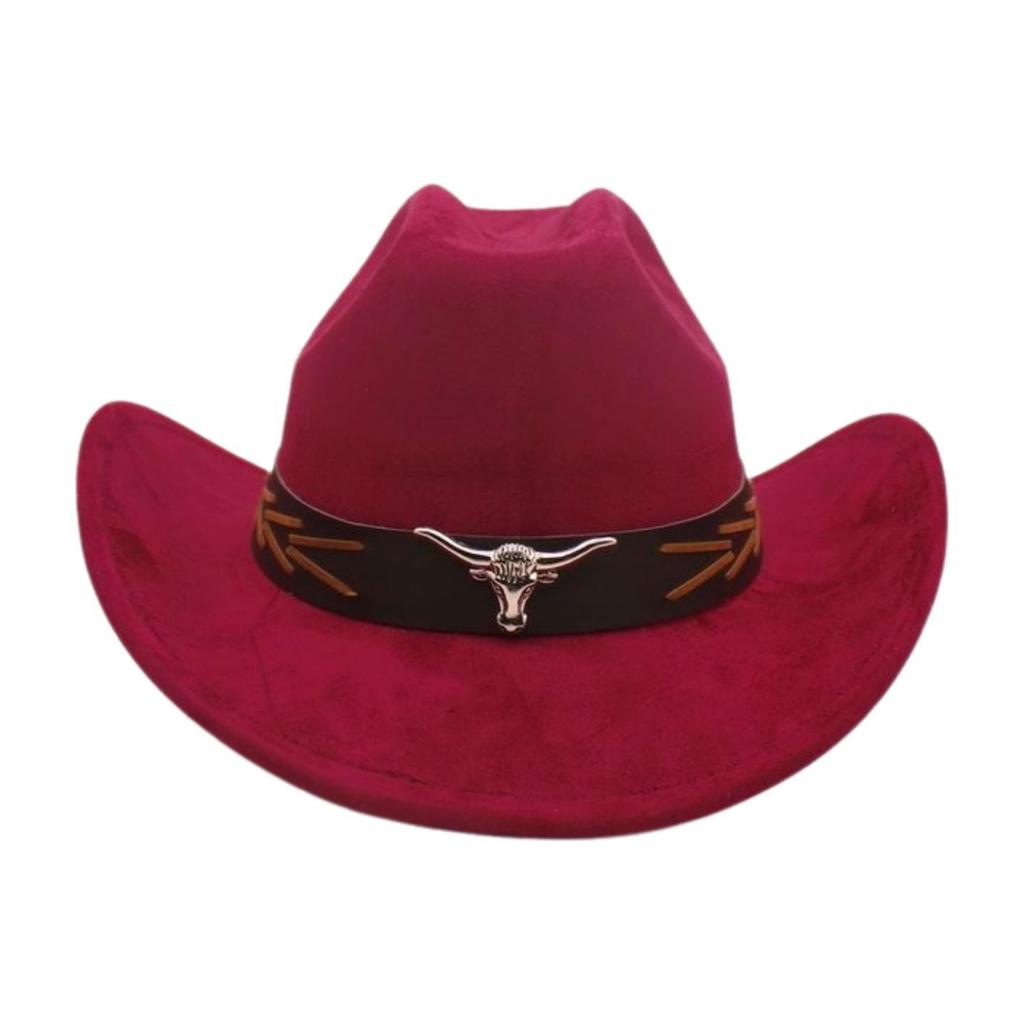 Western Cowboy Hat National Knight Jazz Hat Tibetan Warped Edge One-Word Top Hat Travel Cowboy Hat
