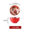 Red Tableware Creative Ceramic Dinner Plates Rice Bowl Household Wedding Celebration Dishes and Plates Chinese New Year Plates