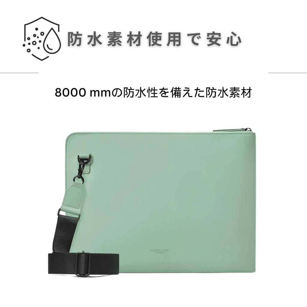 GASTON LUGA Splash Laptop Bag 1516 (Muted Mint, 16-inch) - Laptop Bag, PC Case, Tablet Storage, CrossbodyShoulder Bag, Unisex, Waterproof,