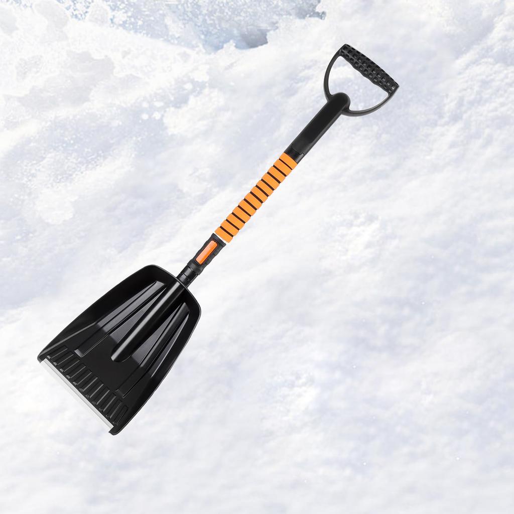Ice Scraper Extendable Aluminum Alloy Pole With Foam Grip Pivoting Brush Head For Car SUV Truck Christmas Car
