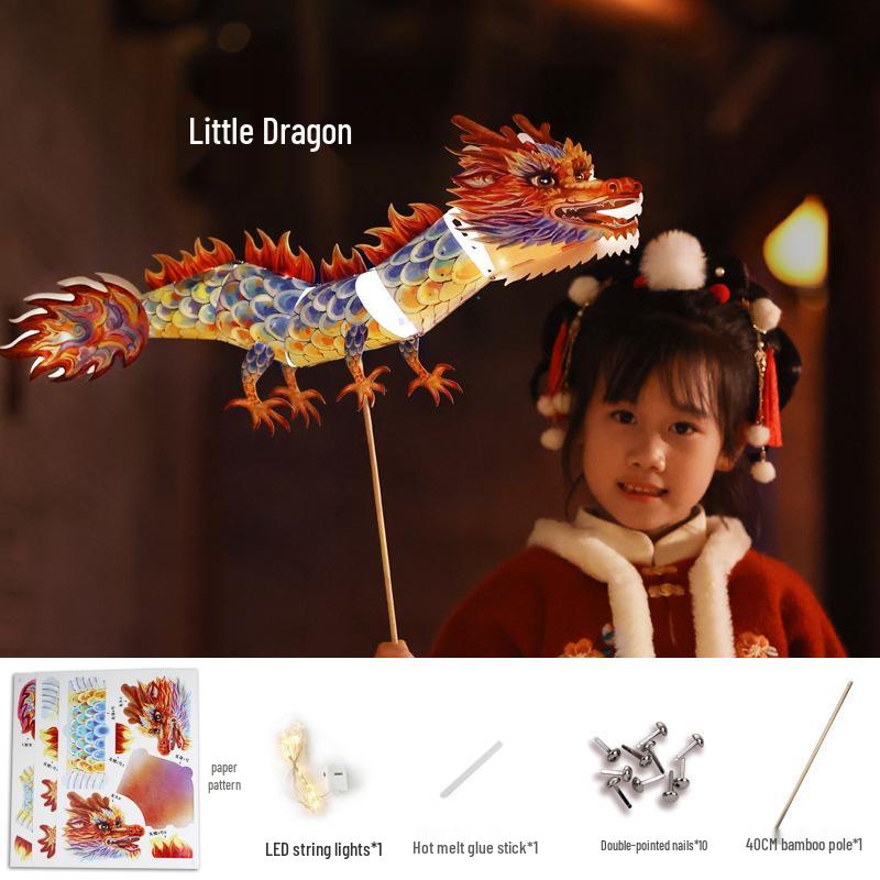 Традиционный набор для изготовления дракона своими руками для детей - Праздник середины осени