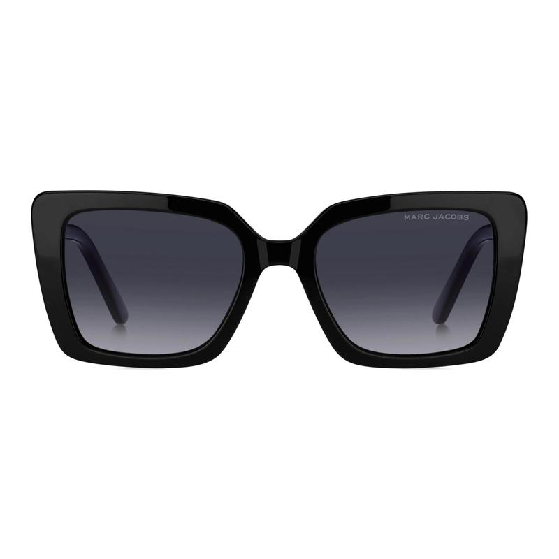 Marc Jacobs Logo Design Plastic Irregular Sunglasses Women Black MARC733S8079O