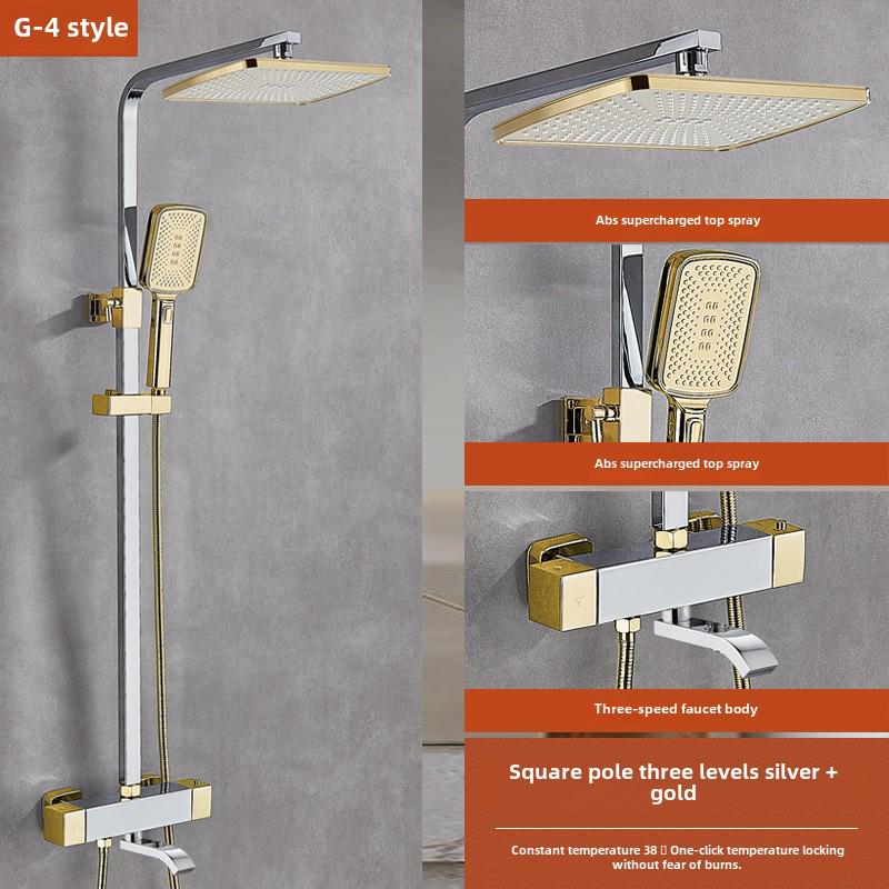 Thermostatic Shower Set with One-Touch Temp Lock & Boost Shower Head