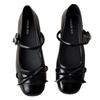 Silver light mouth ballet flat-soled single shoes for women's 2025 new summer skirt French round head Mary Jane shoes