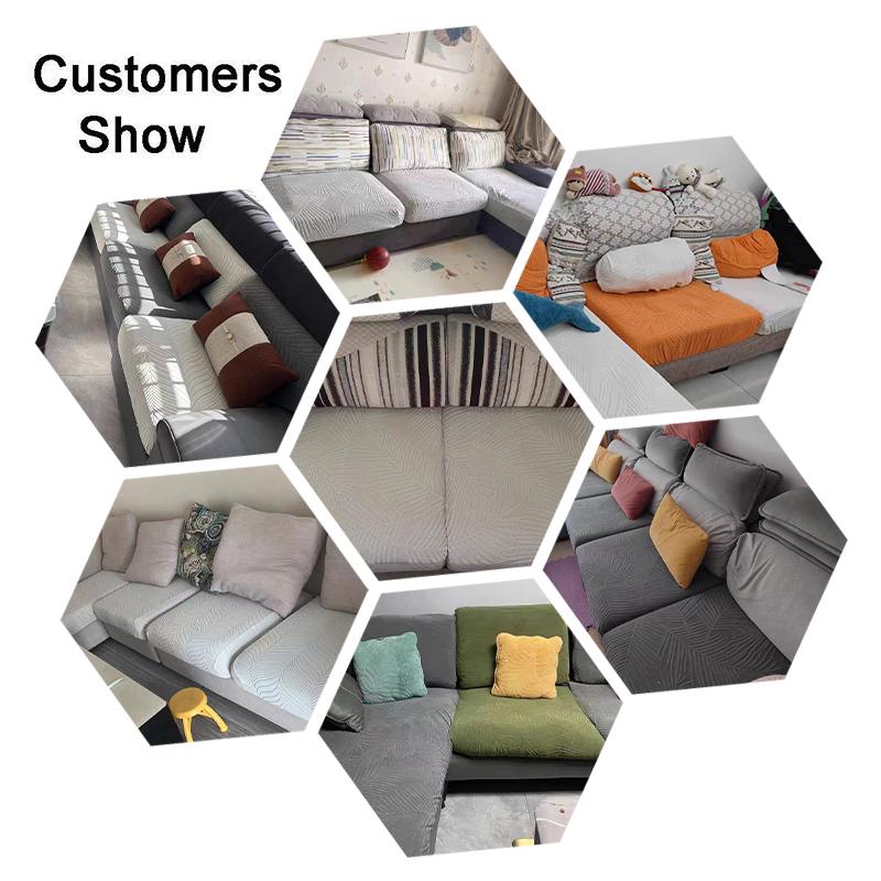 New Waterproof Fabric Sofa Cover Jacquard Solid Sofa Cushion Seat Case Stretch L-Shaped Cover Living Room Furniture Protector