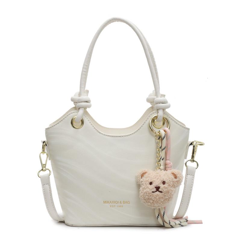 Wholesale New Product Premium Wave Pattern Simple Portable Bucket Bag Women's Leisure Work Commuter Versatile Messenger Bag