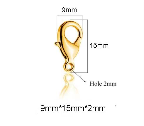 20pcs Grade A Stainless Steel Lobster Clasps Claw Clasps for Bracelet Necklace Jewelry Making Findings 9mm-15mm