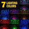 LED Projector Light RGB Sound Pickup Lamp 7 Light Modes USB Plug-in Stage Lighting Laser Show Lamp for Party KTV Car Bar Club