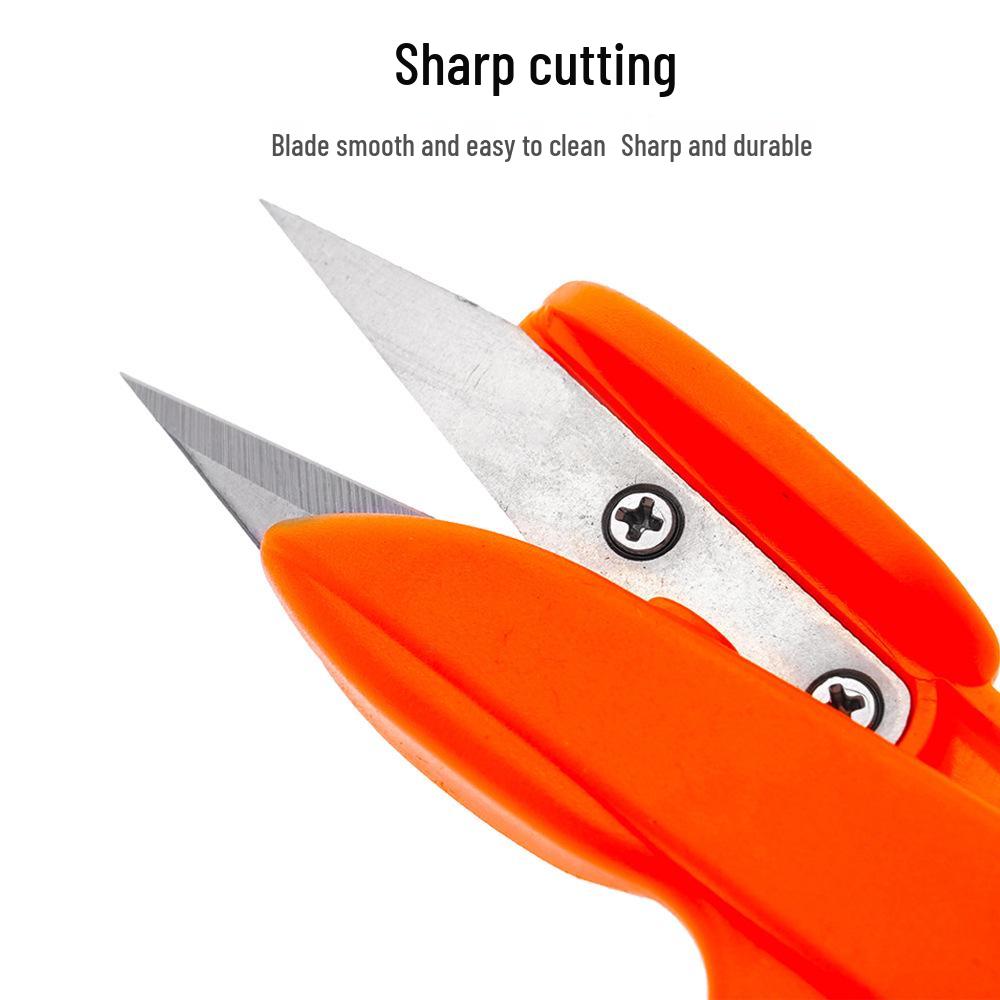 Eagle Brand U-Shaped Yarn & Thread Scissors - Ideal for Cross Stitch & Fishing Line Cutting with Finger Ring Grip (Model TC800)