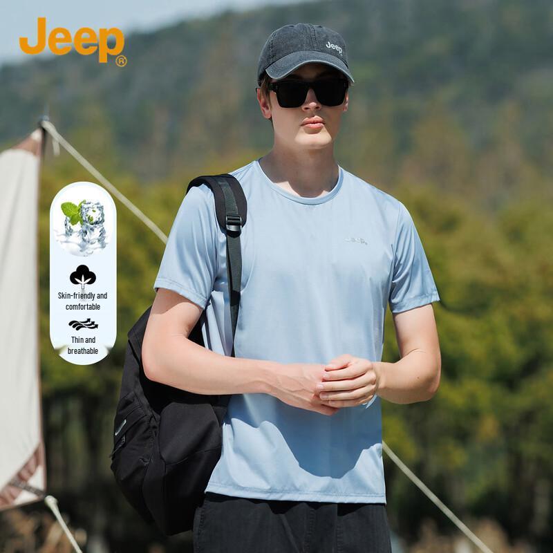 JEEP Men s Lightweight Breathable Short Sleeve T-Shirt L