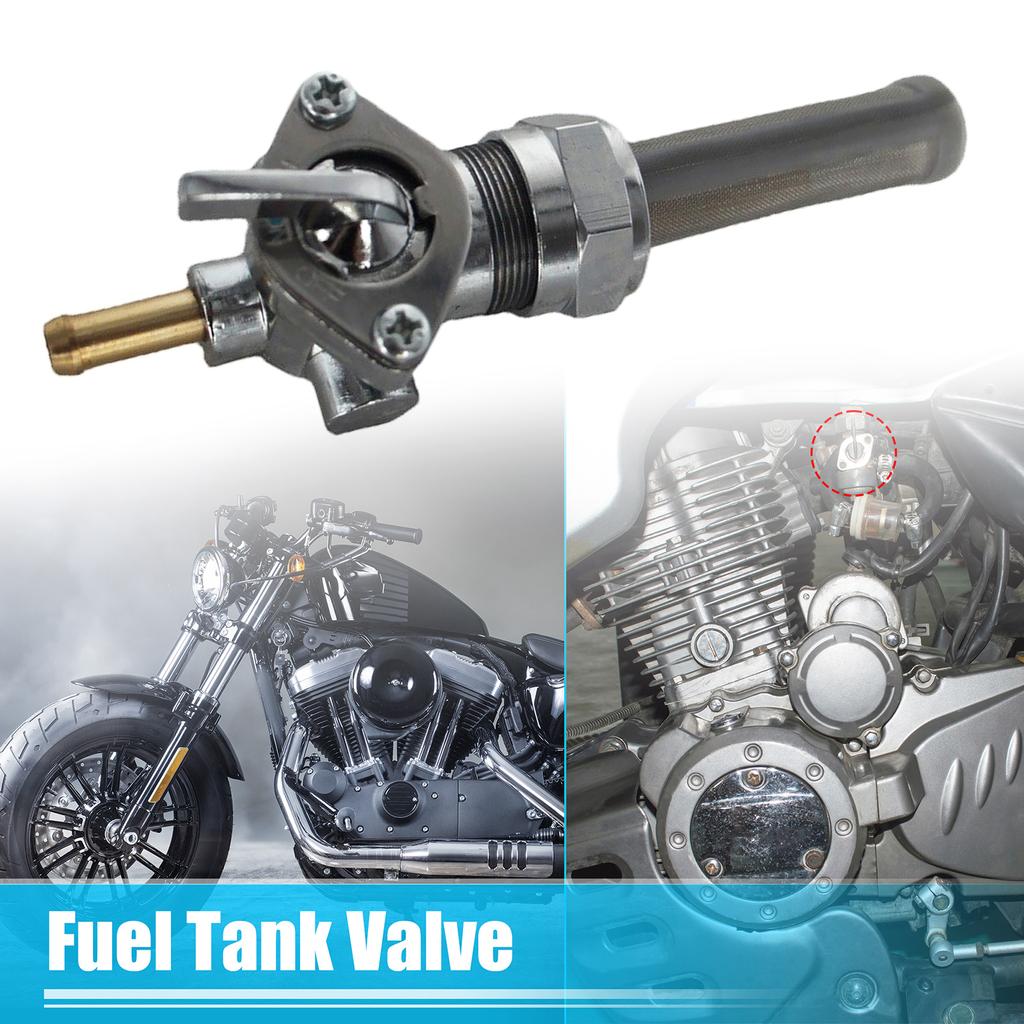 Gas Fuel Petcock Shut Off Valve Switch Fit for Big Twin Sportster Cross Bones Dyna Electra Glide Fatboy Heritage Softail